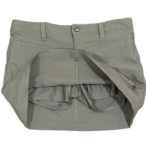 Athleta Dipper Skort Green Athletic Workout Hiking Shorts‎ Skirt Pockets Size 4P - Picture 5 of 6